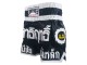 Lumpinee Woman Black Muay Thai shorts with tassles : LUM-002-W